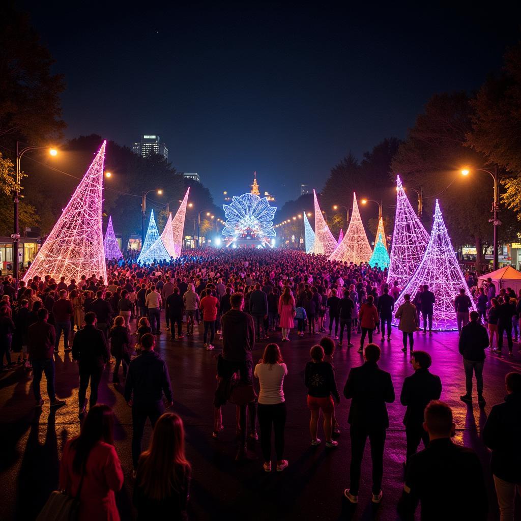 Nighttime Street Festival Blurs the Lines Between Art and Spectator