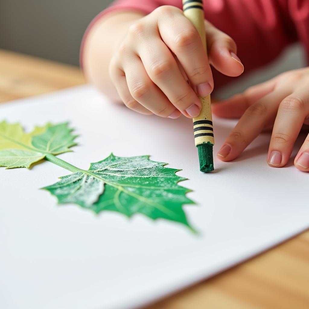 Easy Leaf Rubbings for Babies