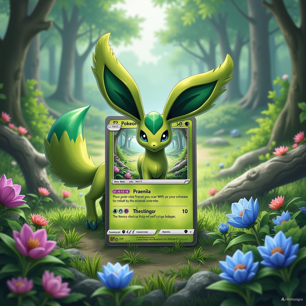 Leafeon V Full Art in Play