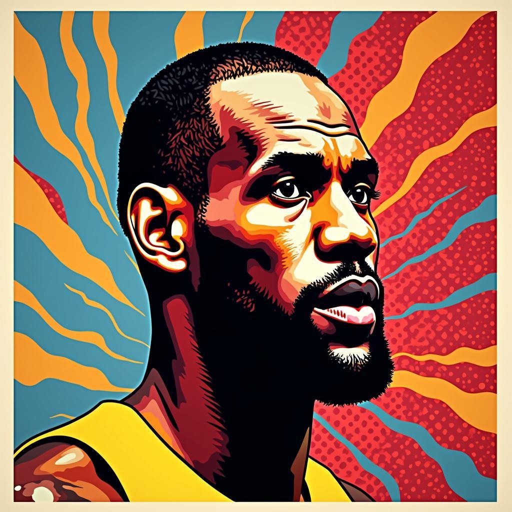 LeBron James trong phong cách Pop Art rực rỡ