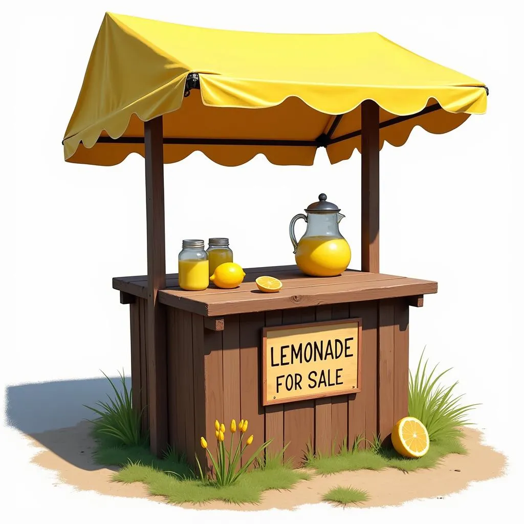 Digital painting lemonade stand