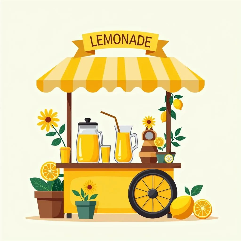 Vector graphics lemonade stand