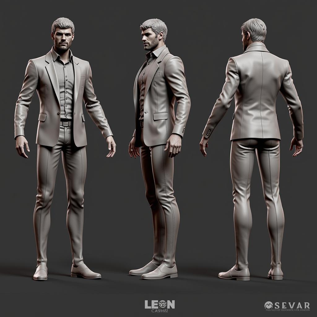 3D Sculpture: Leon Full Art