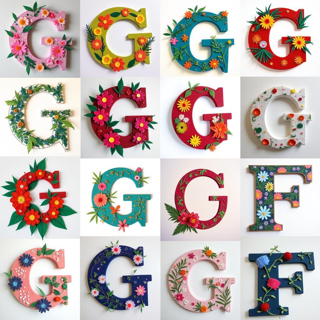 Letter G Art Collage