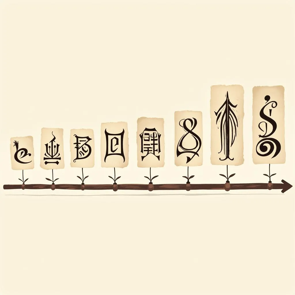 Lịch sử phát triển letter art alphabet