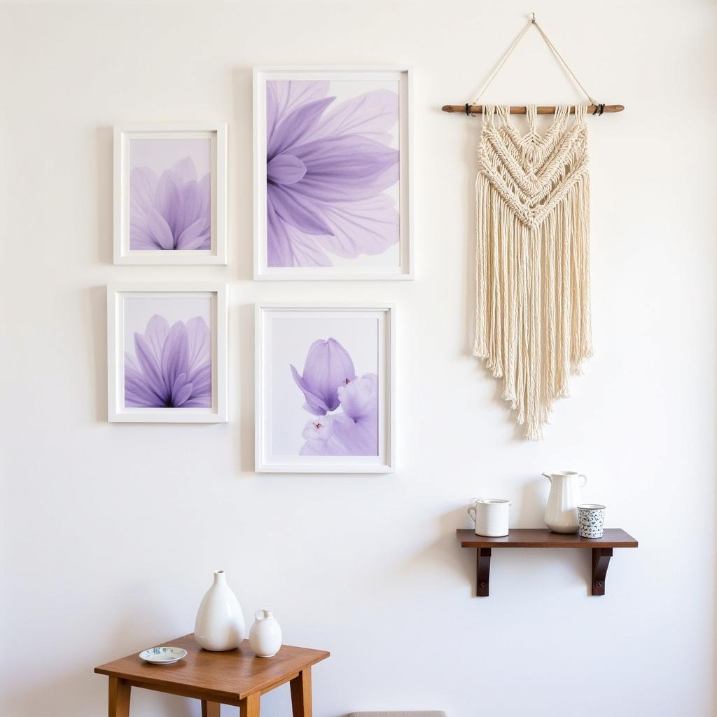 Light Purple Gallery Wall Ideas