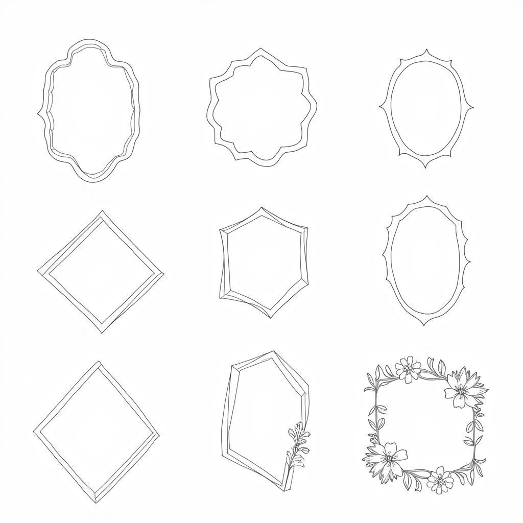 Various Styles of Line Art Frames