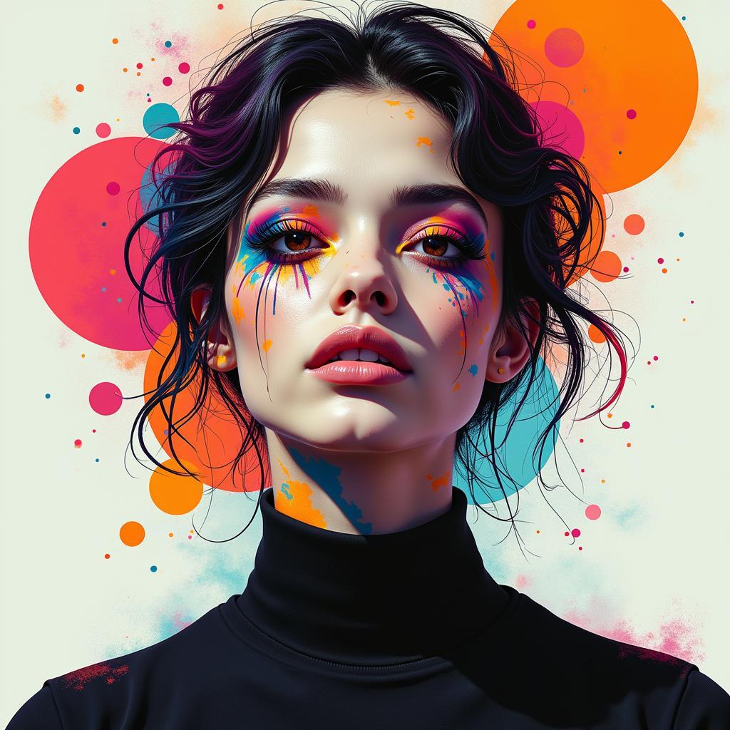 Lisha Bai's Abstract Digital Portrait