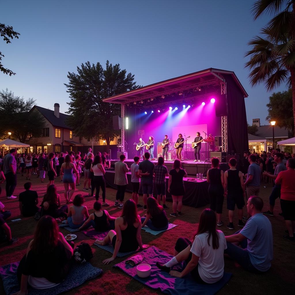 Live band entertains the crowd at the Chandler Festival