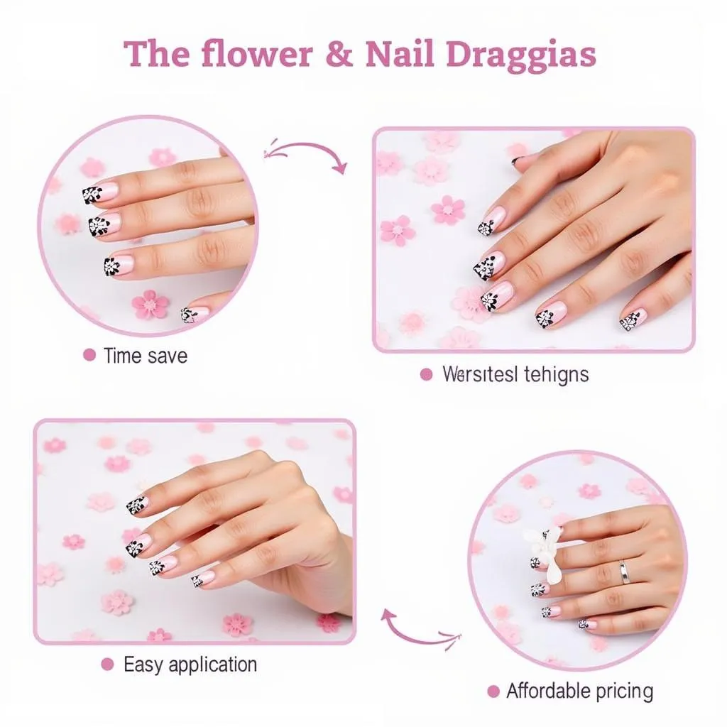 Ưu điểm của flower sticker nail art