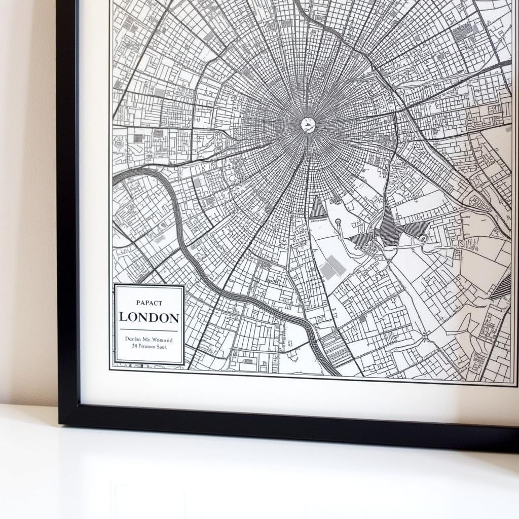 London City Map Framed Art