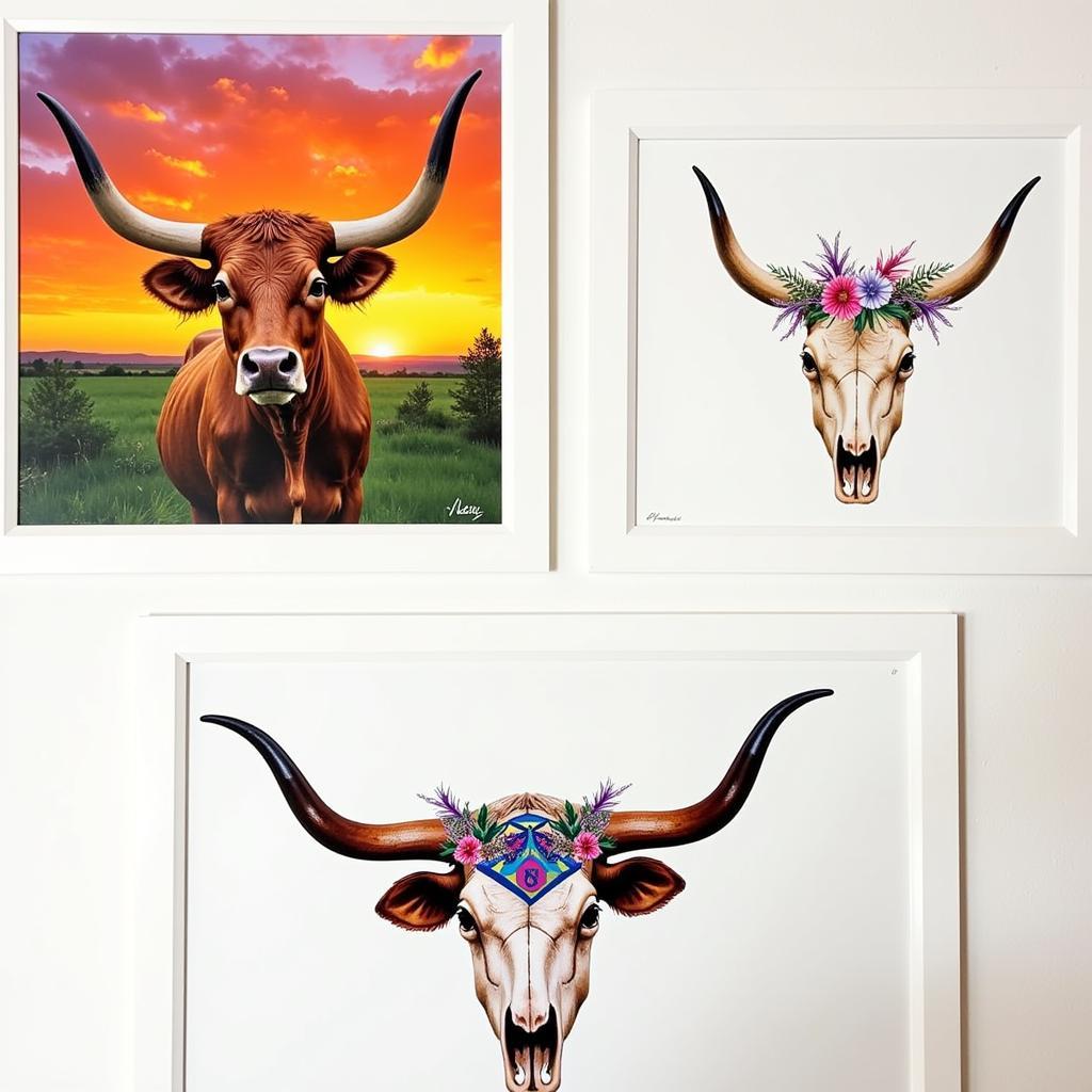 Longhorn Art Print Styles