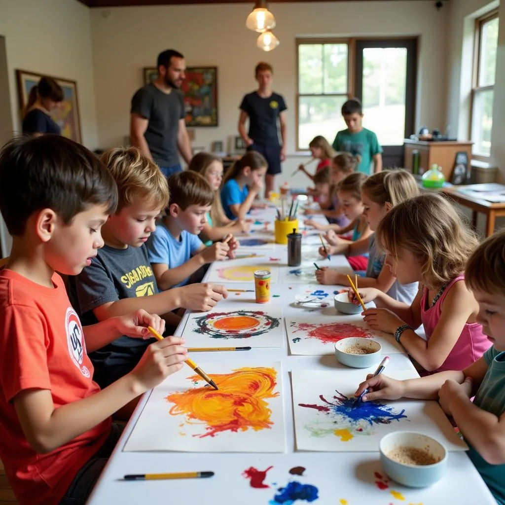 Tham gia lớp học vẽ tại Art Camp Nashville