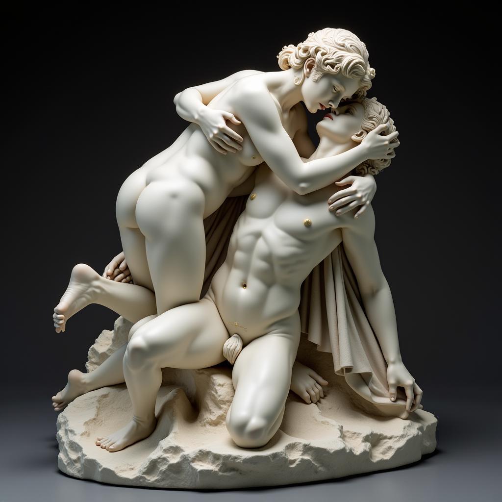 Renaissance Sculpture Depicting Love and Death