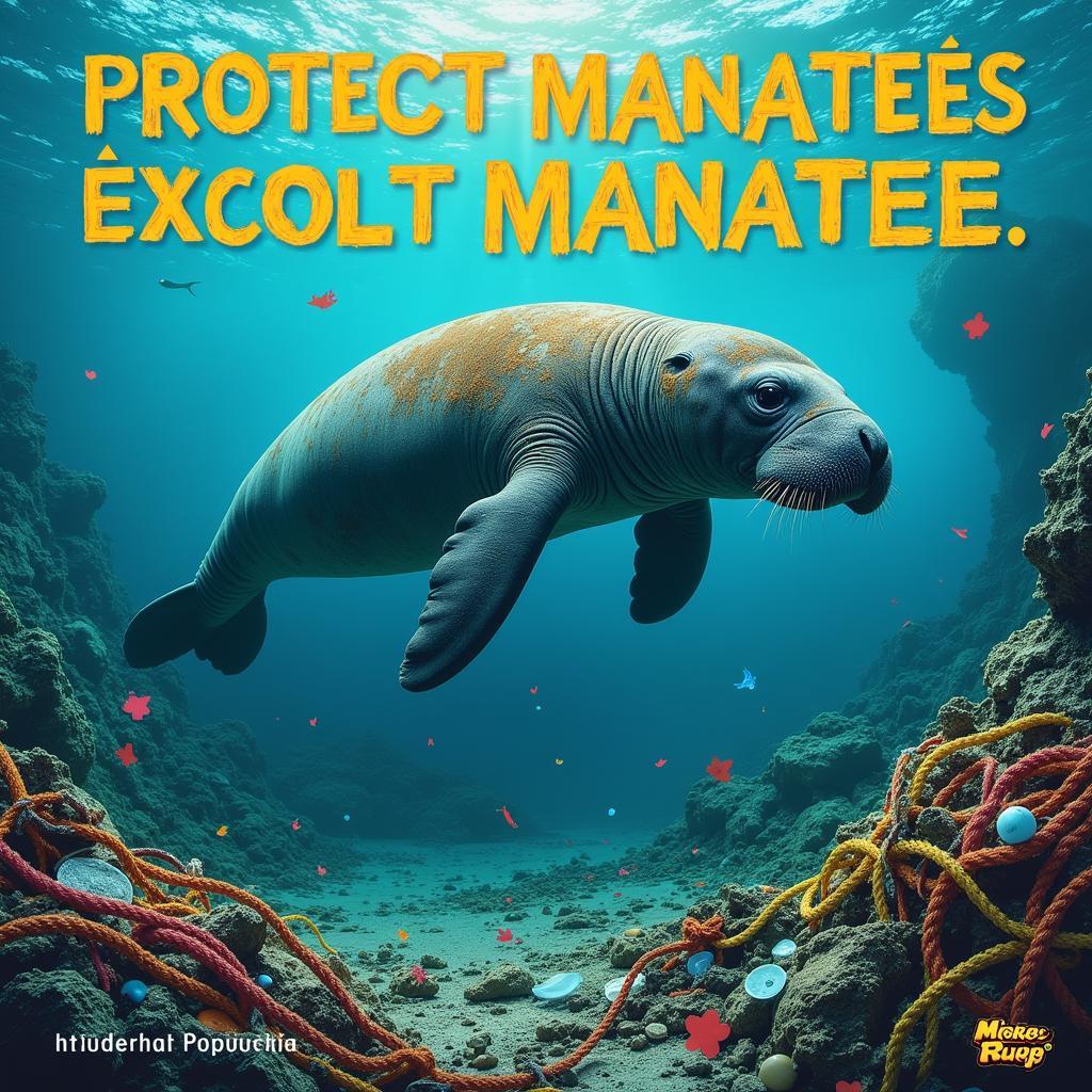 Manatee Conservation Poster