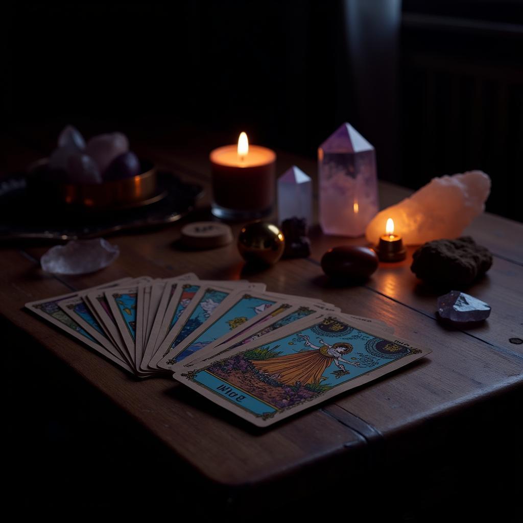 Mantic Arts Tools: Crystals and Tarot Cards