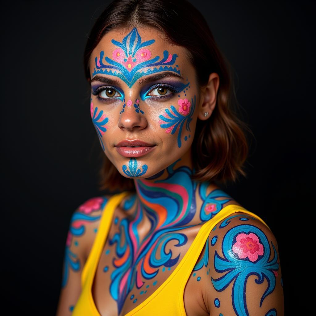 Body painting expressing gender fluidity