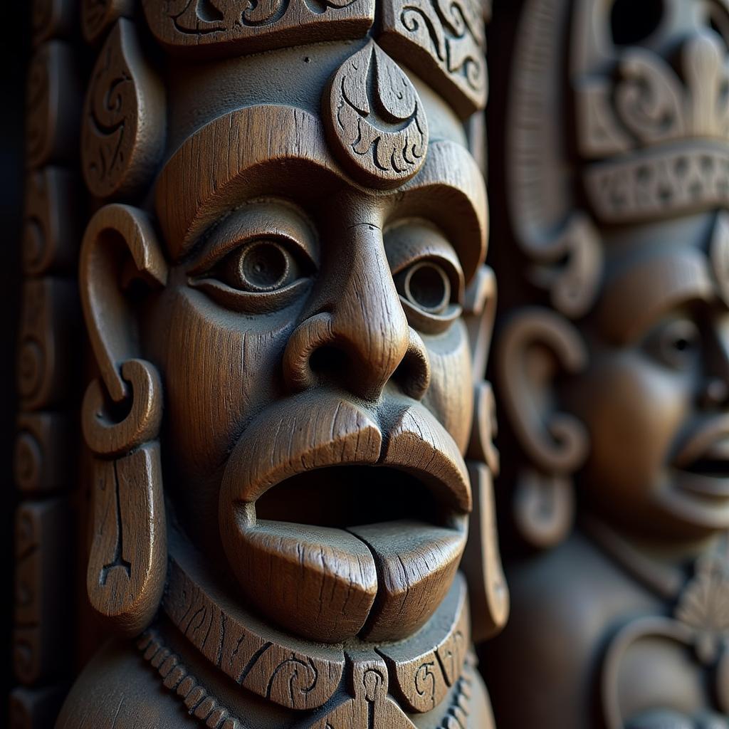 Maori Carving Detail