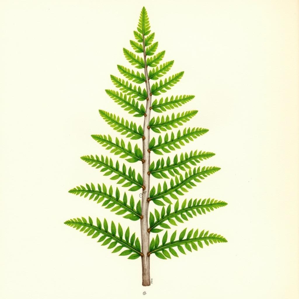 Marianne North Fern Illustration