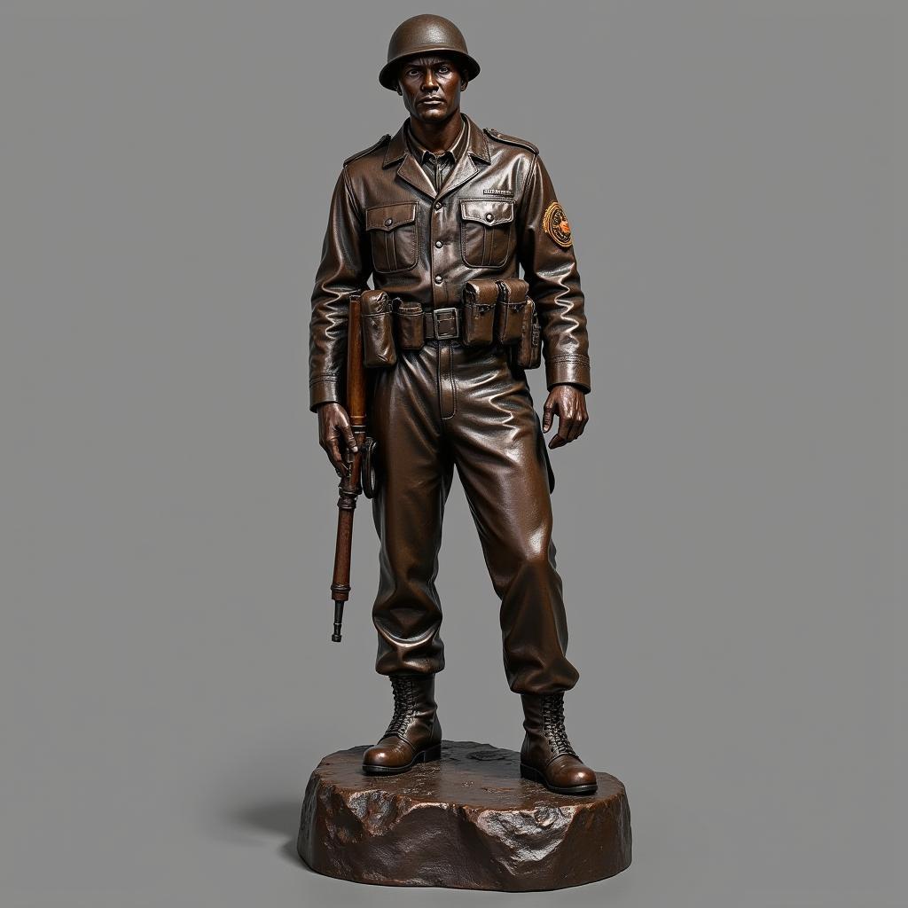 Bronze Sculpture of Marine Corps Soldier