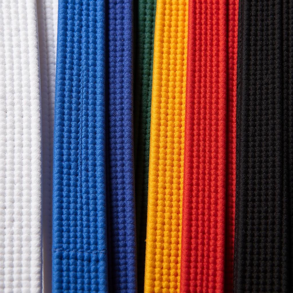 Martial Arts Belts of Different Colors