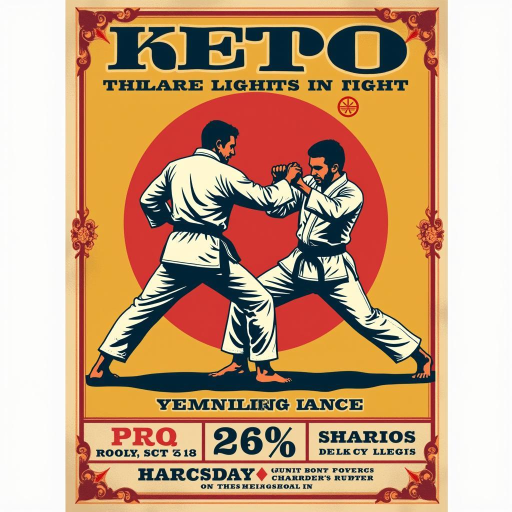 Martial Arts Poster: Vintage Style