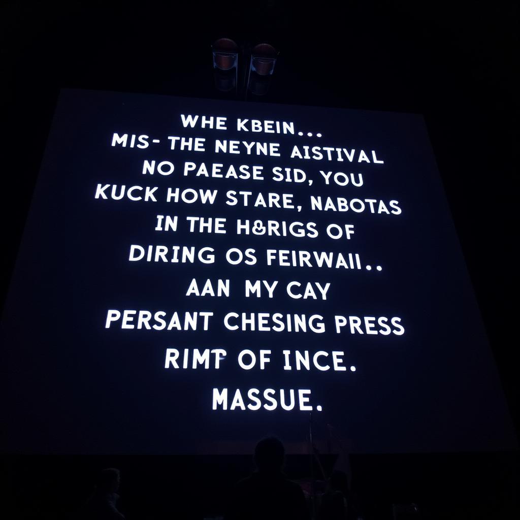 Massive Attack LED wall visuals with political messages