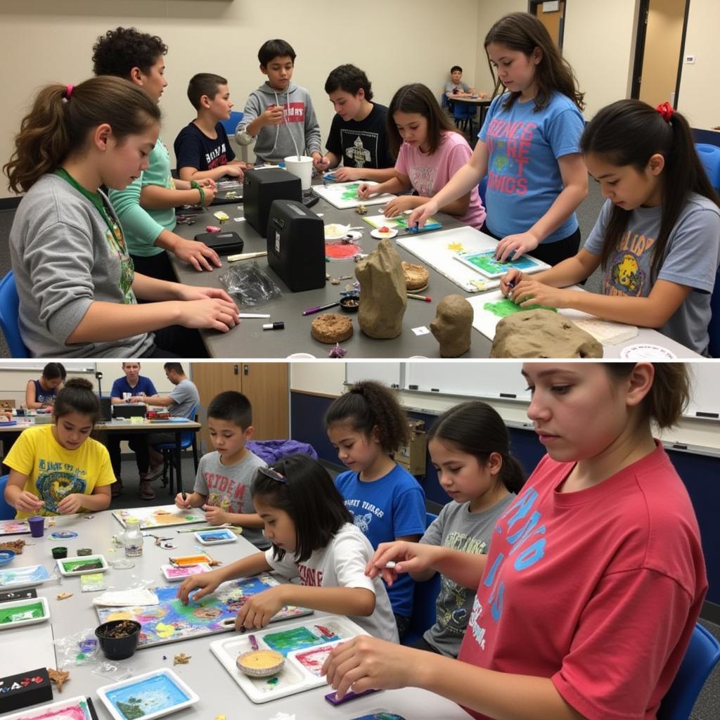 Students Creating Art at Mattie Rhodes Art Camp