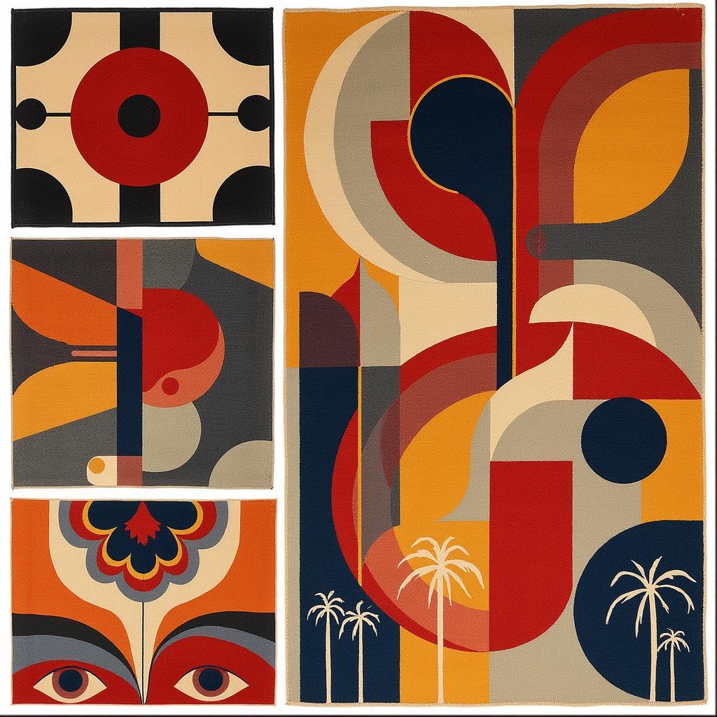 Art Deco rug patterns and colors