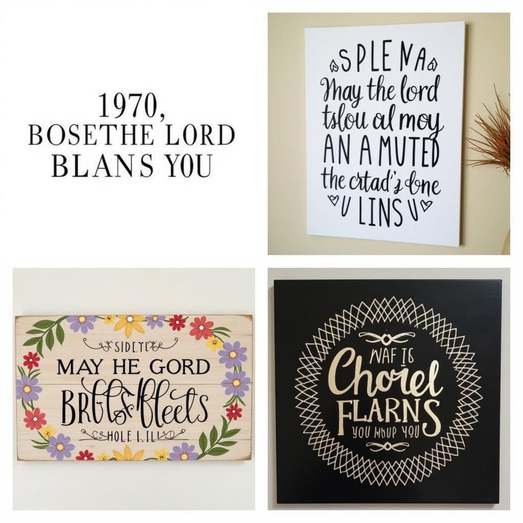 Different Styles of May the Lord Bless You and Keep You Wall Art