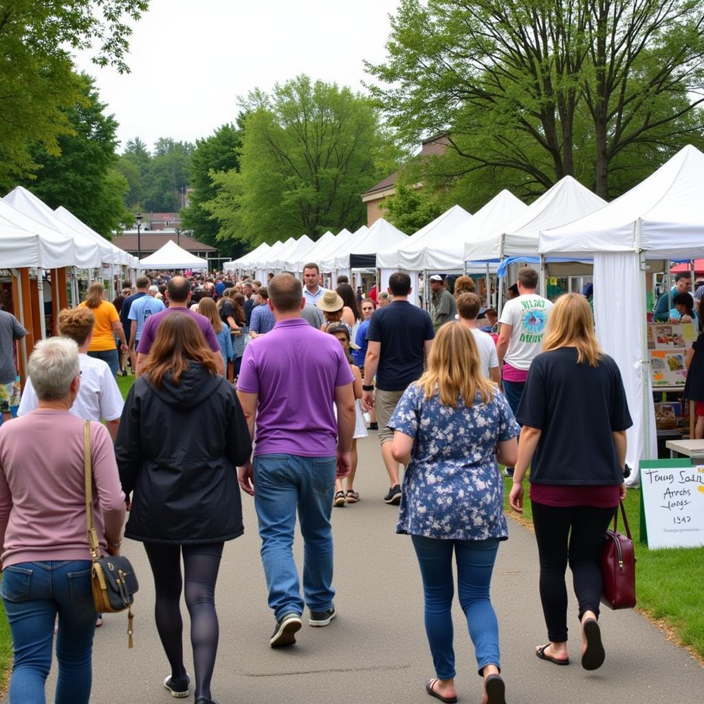 Crowds at the Mayfest Arts Fair