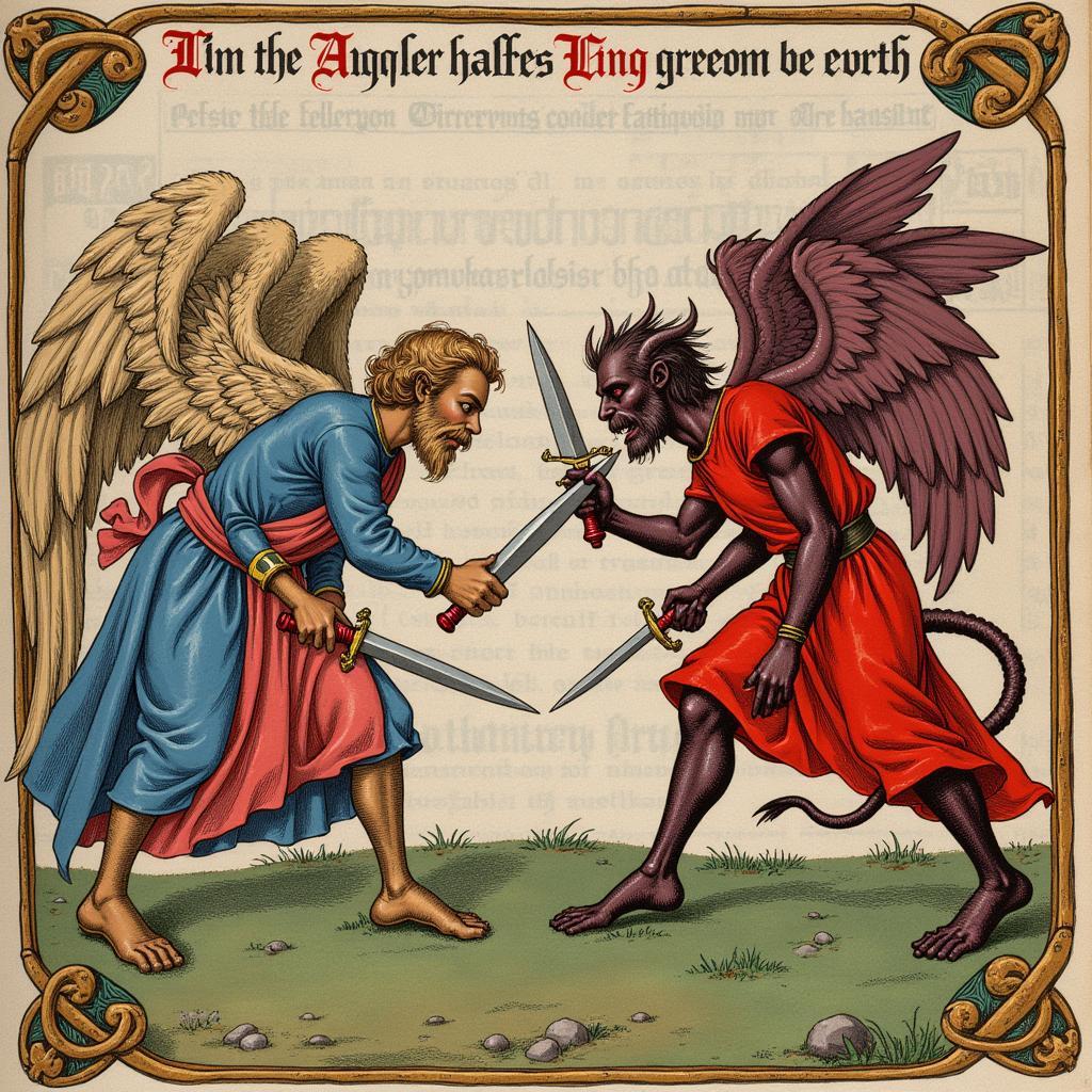 Medieval Spiritual Warfare Art