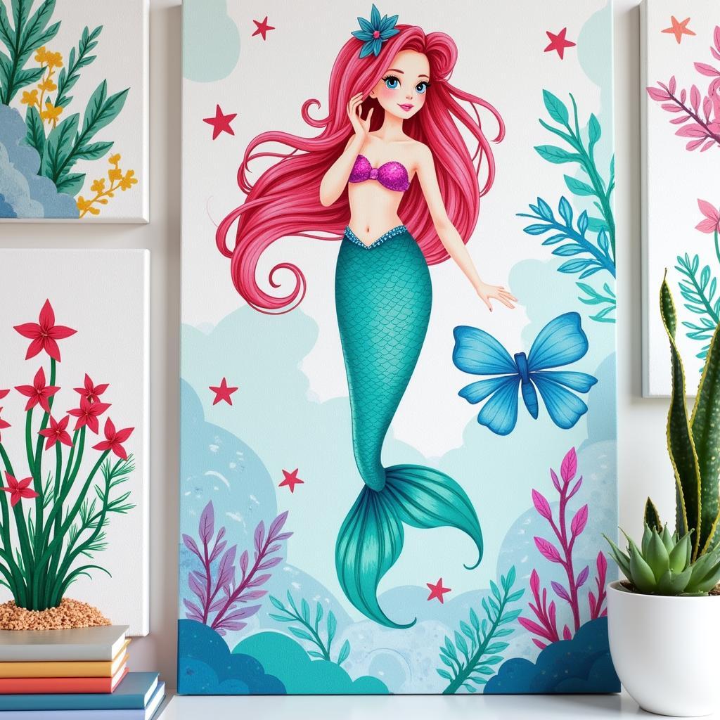 Mermaid Canvas Art Ideas