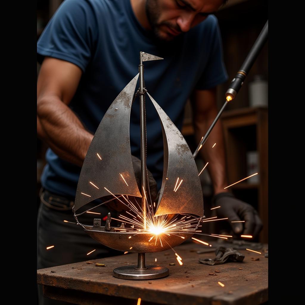 Metal Boat Art Welding Process