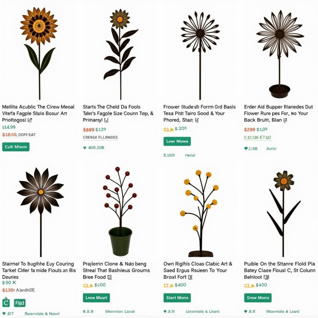 Metal Flower Garden Art for Sale