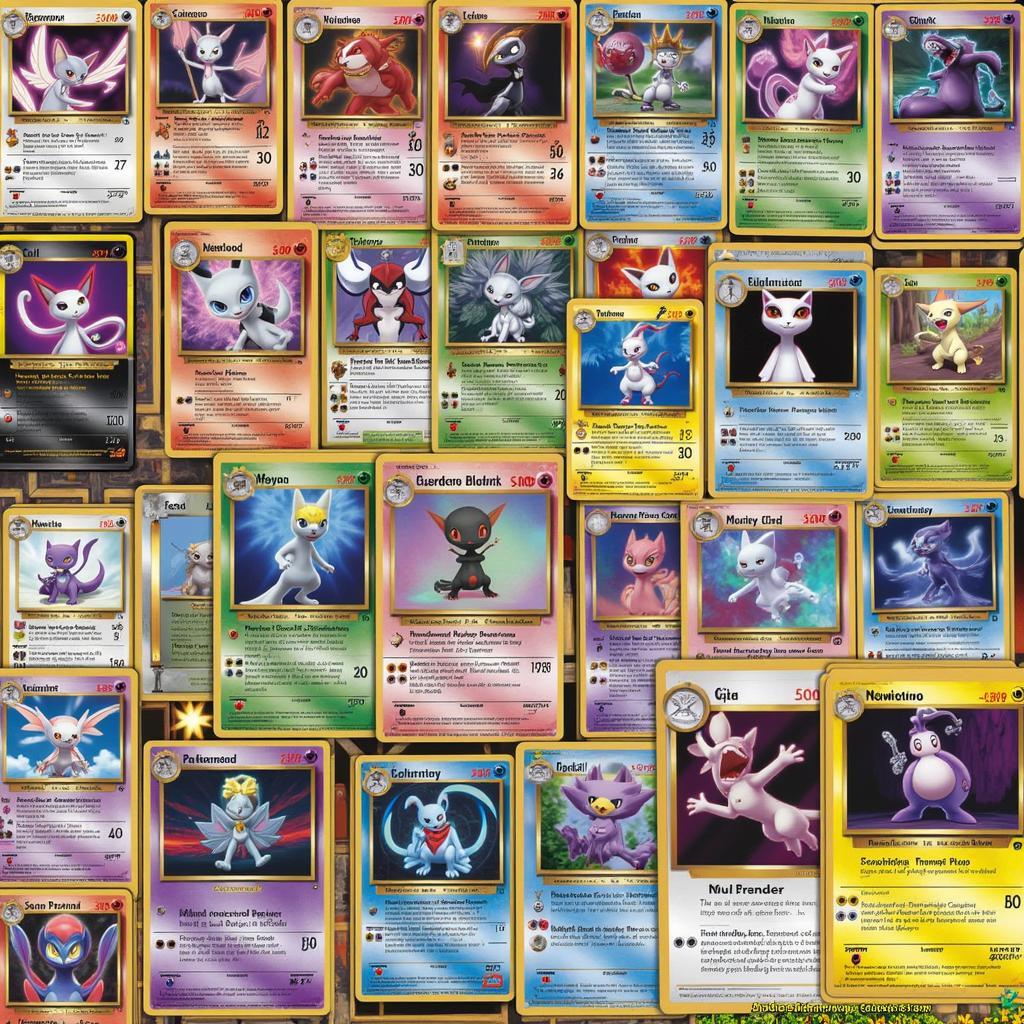 Different Mewtwo alternate art variations