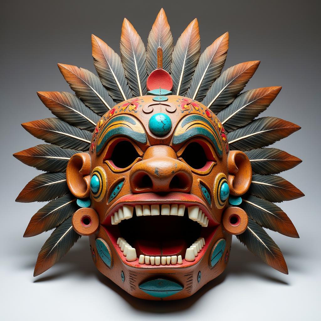 Ancient Aztec Ceremonial Mask