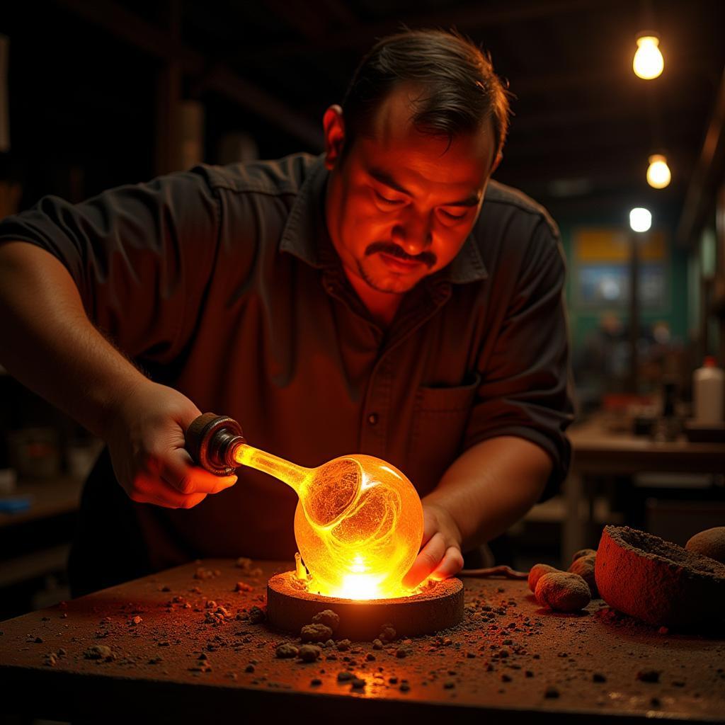 Master Glassblower at Work