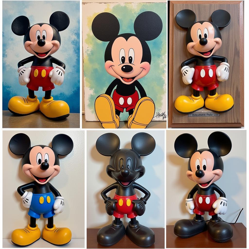 Mickey Art với nhiều chất liệu khác nhau