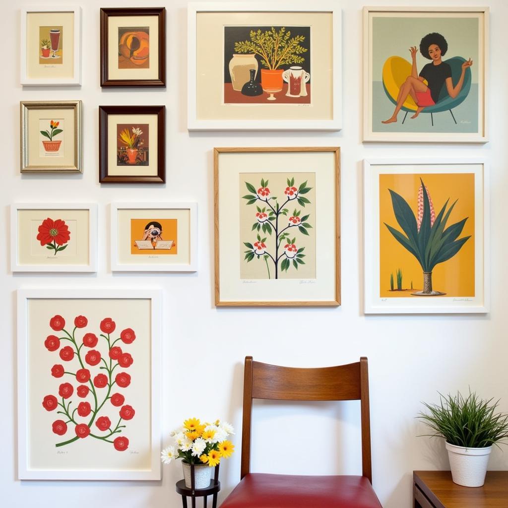 Mid-Century Art Print Gallery Wall