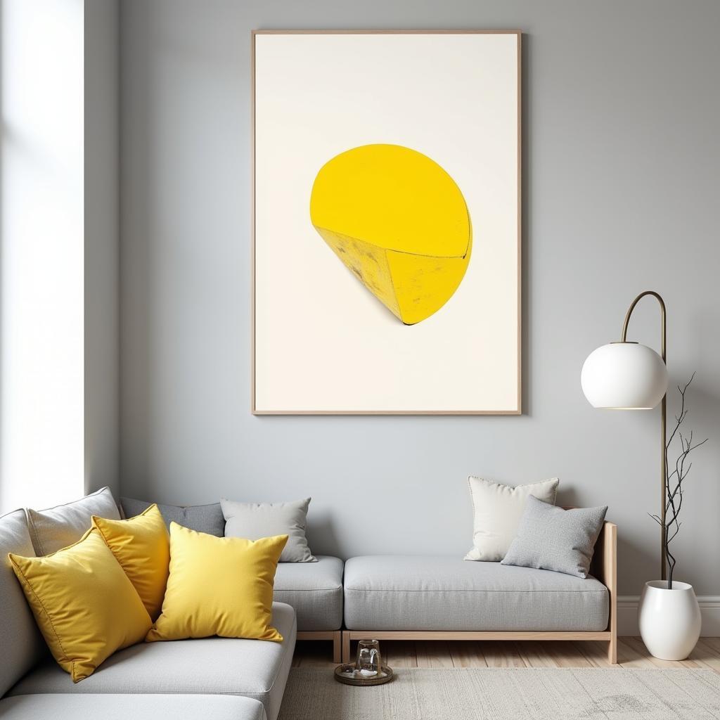 Minimalist Yellow Geometric Canvas Print