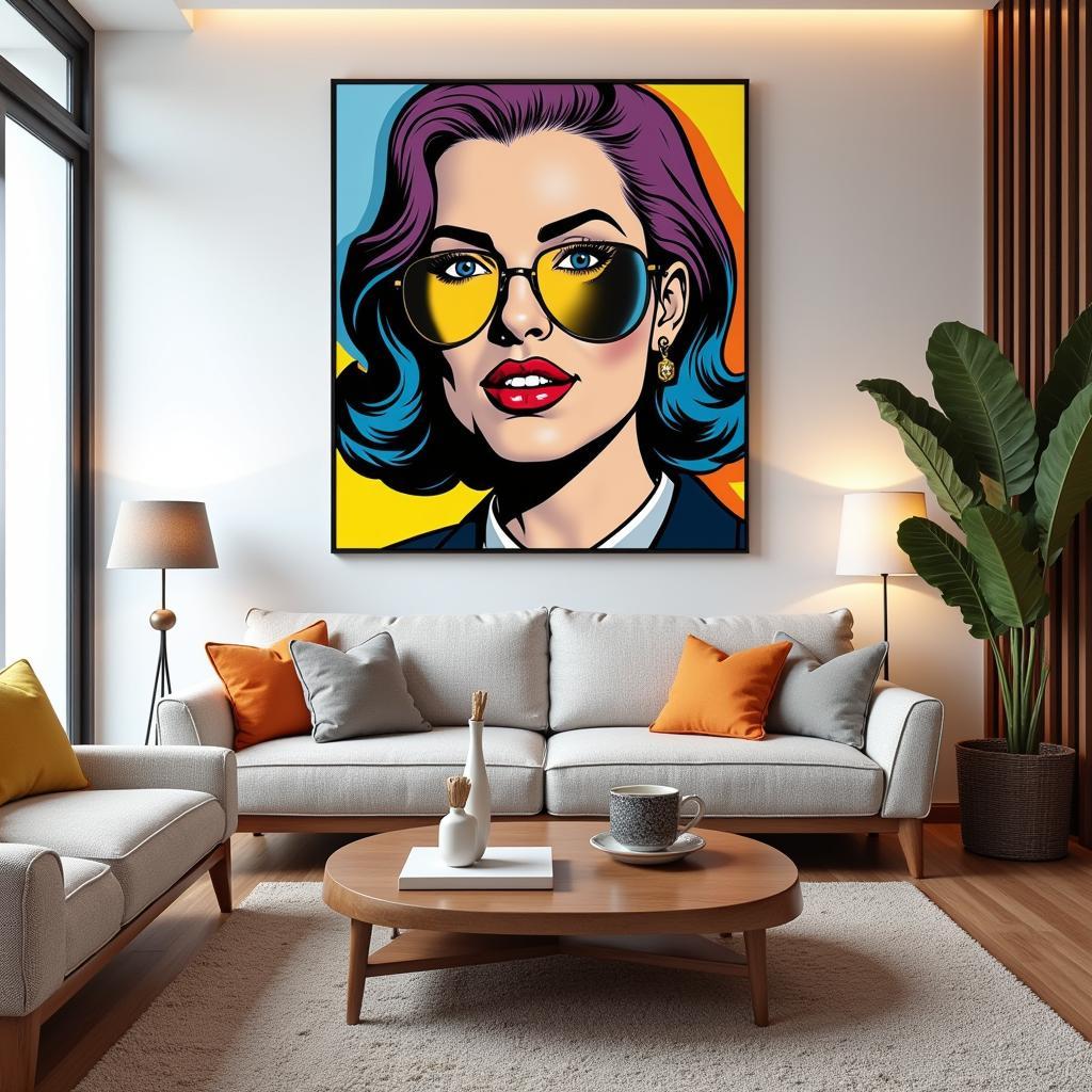 Mirror Pop Art Interior Design Wall Decor