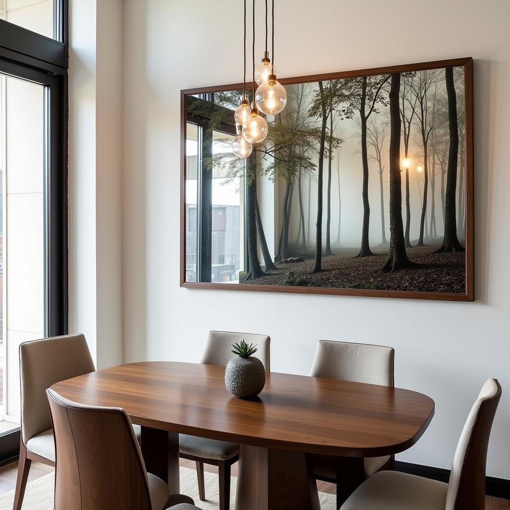 Mirror Wall Decor Reflecting Dining Room Elegance