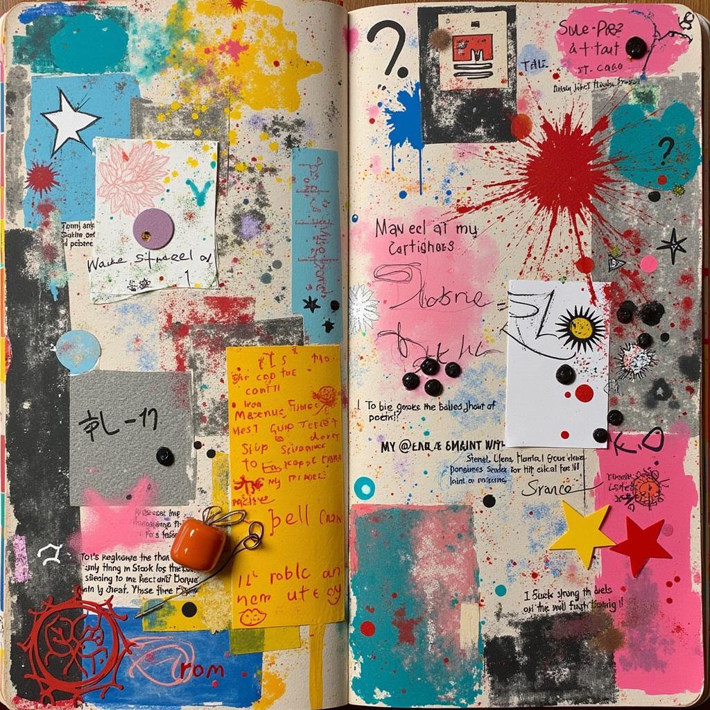 Ý tưởng mixed media art journal