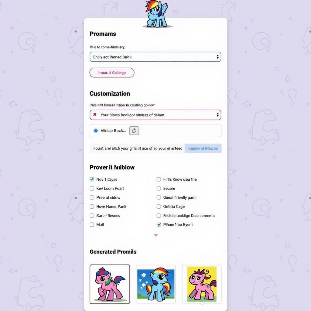 Giao diện MLP AI Art Generator