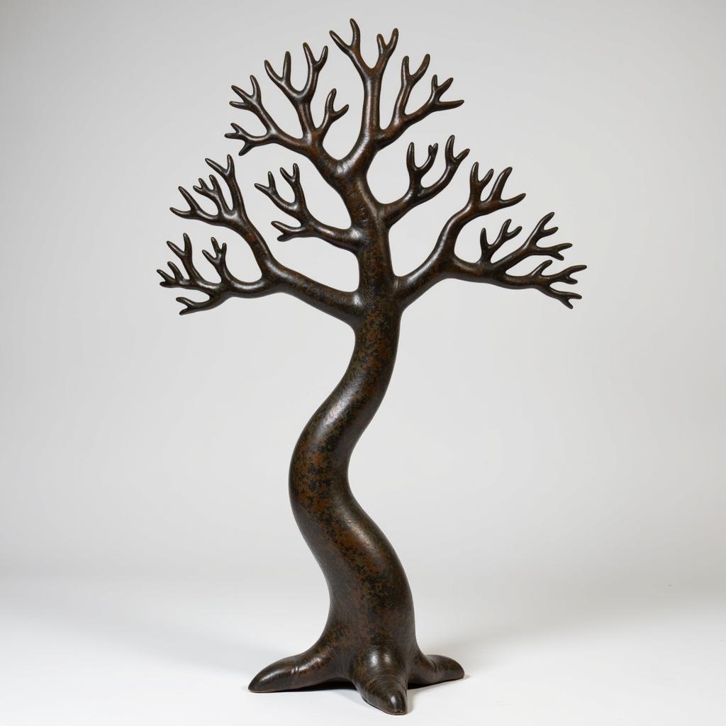 Modern Abstract Cypress Tree Sculpture