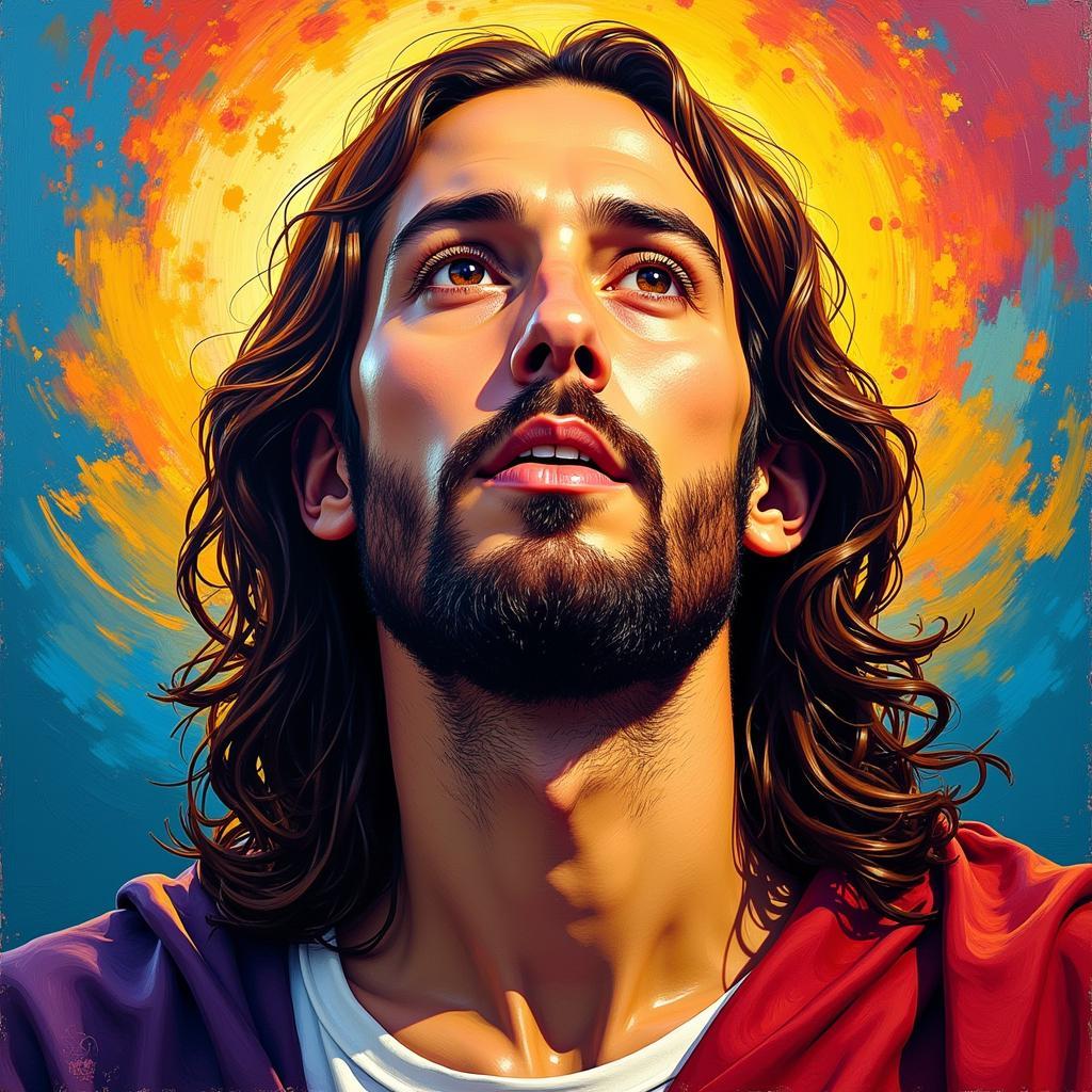 Modern Abstract Jesus Art