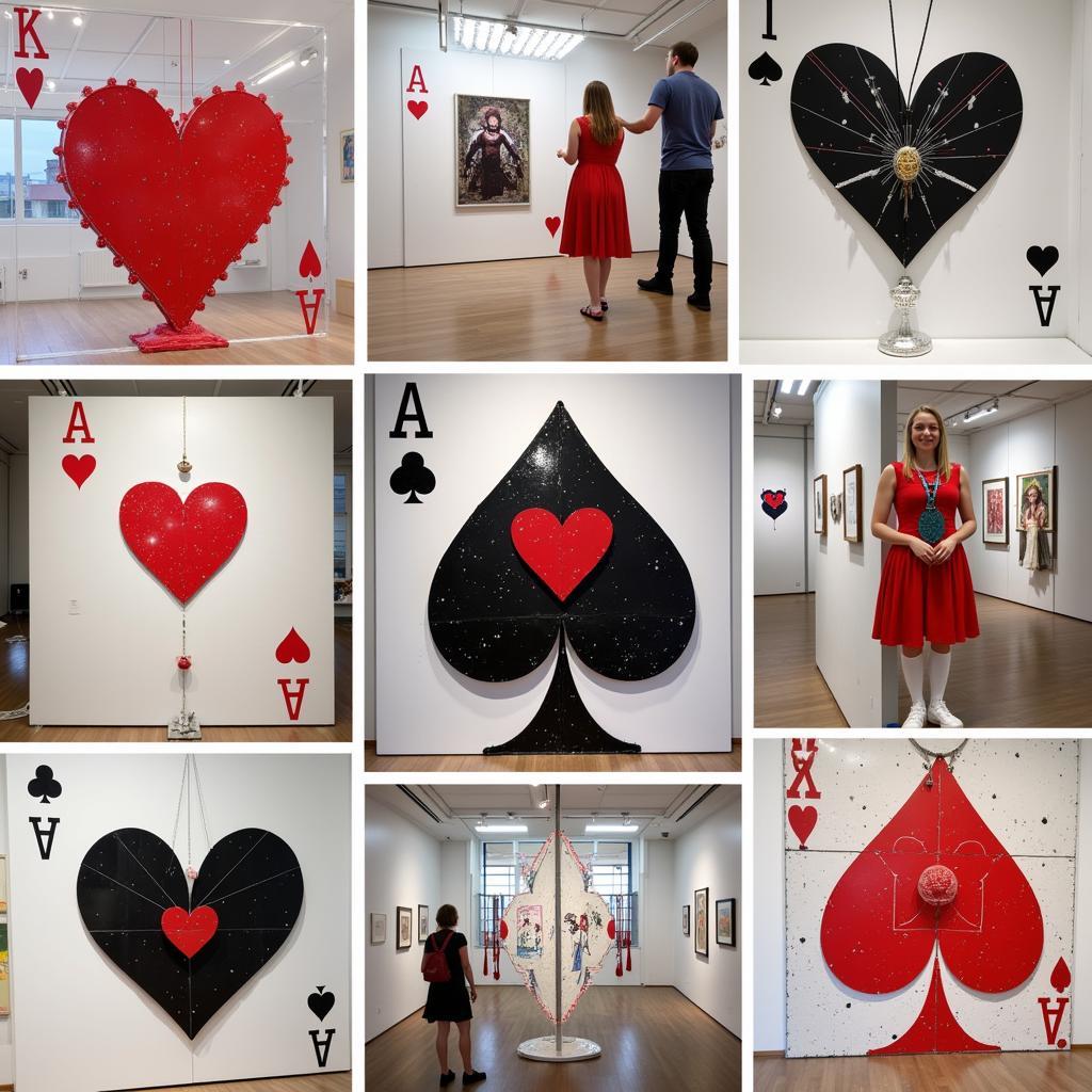 Modern Ace of Hearts Art Installations