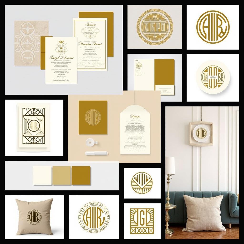 Modern Applications of Art Deco Monograms