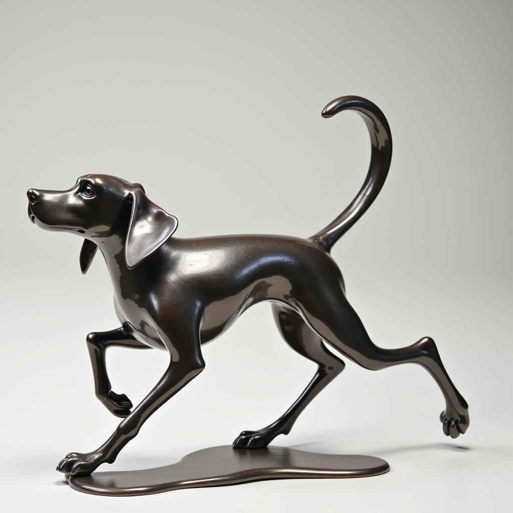 Modern Brittany Dog Sculpture